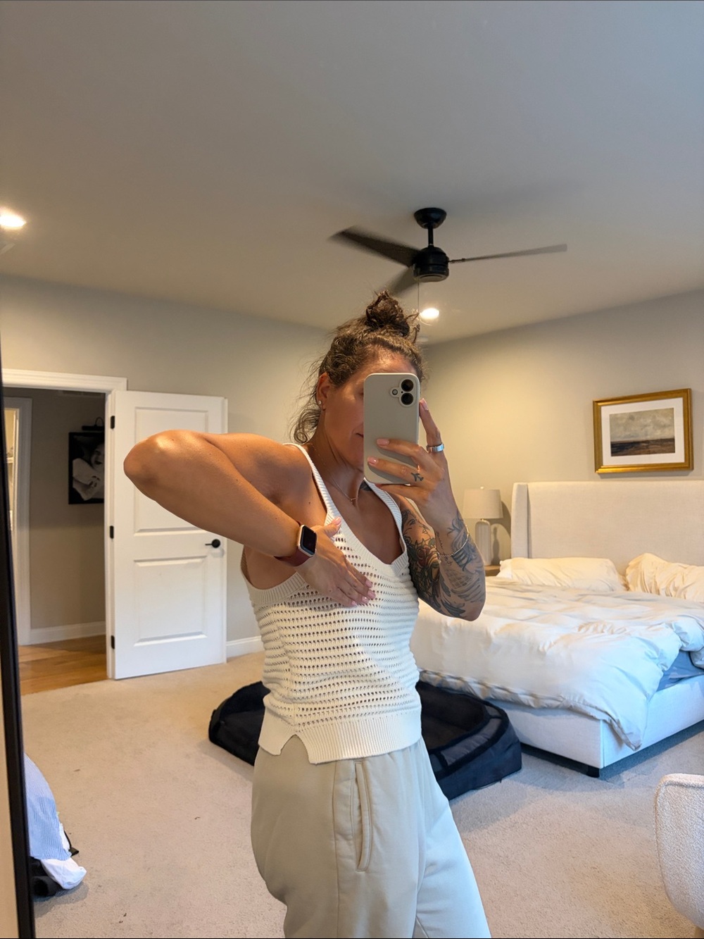Abercrombie & Fitch White Knit Tank Top - Picture 2 of 2